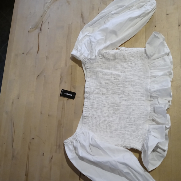 ❤️ EXPRESS OFF SHOULDER PUFF SLEEVE TOP ~NWT~ - Picture 6 of 7